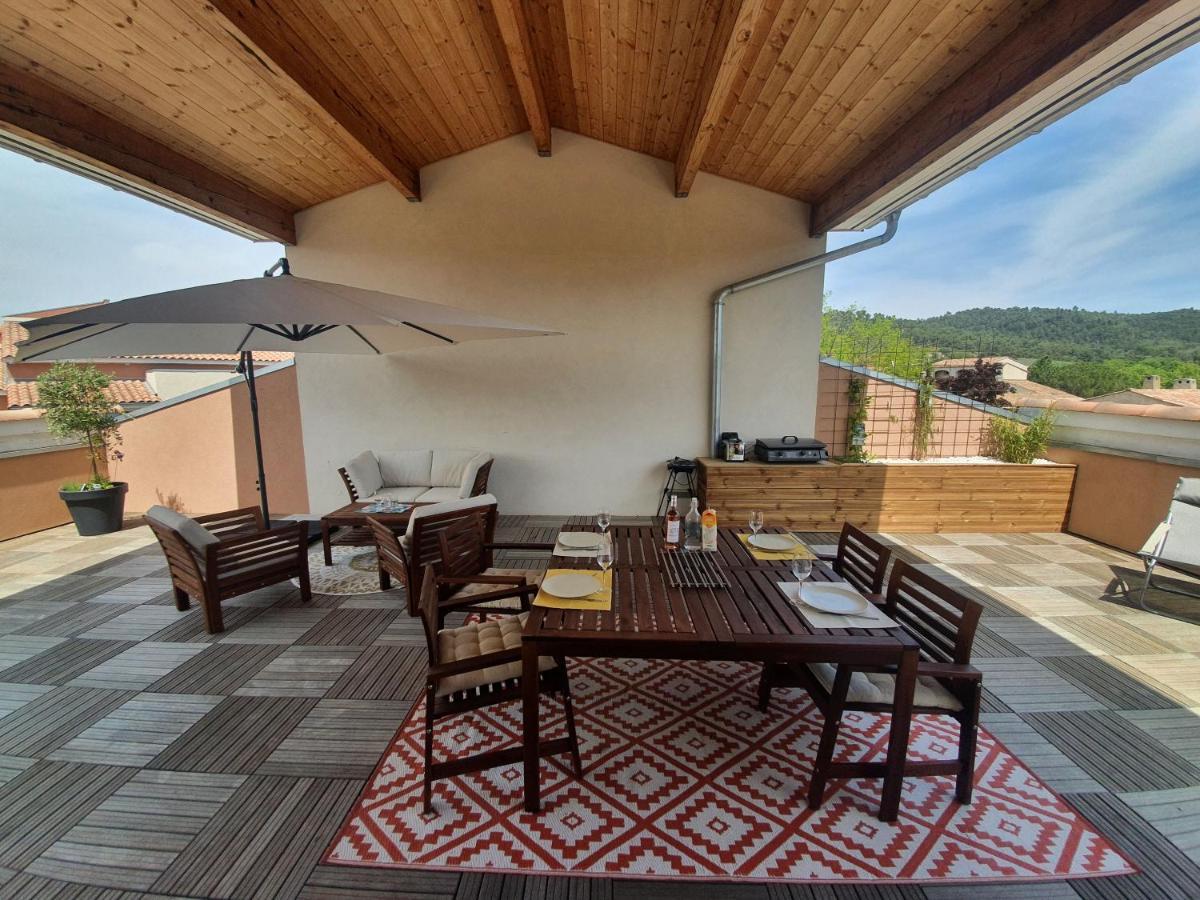 Terrasse 130M2 Panoramique Avec Climatisation Piscine - 3 Chambres グレウー・レ・バン エクステリア 写真